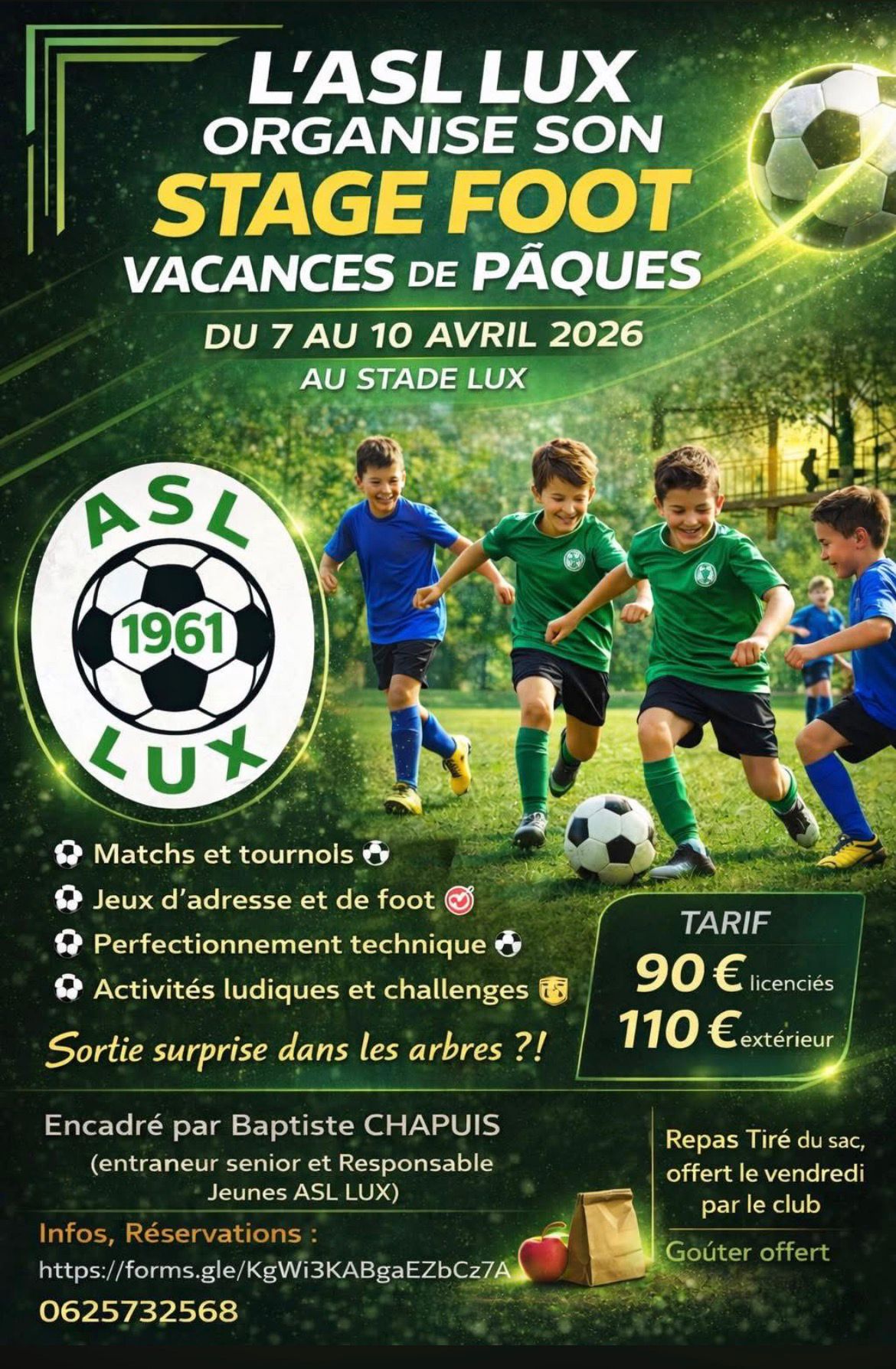 ASL LUX Stage printemps 2026