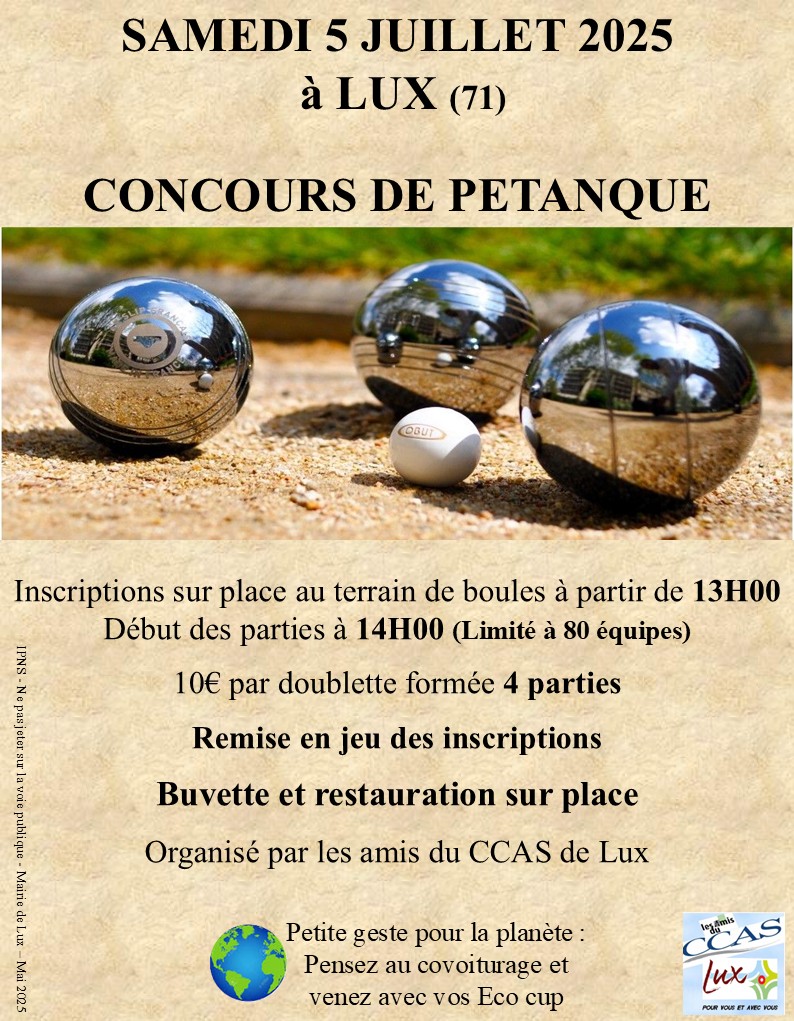 Concours de pétanque